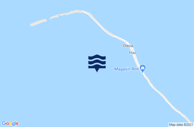 Mapa da tábua de marés em Hao, French Polynesia