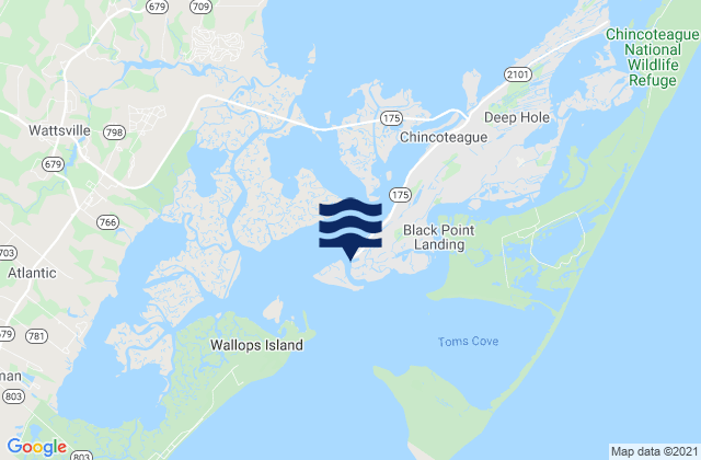 Mapa da tábua de marés em Harbor Of Refuge, United States
