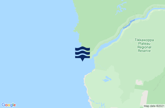 Mapa da tábua de marés em Hardwicke Bay, Australia