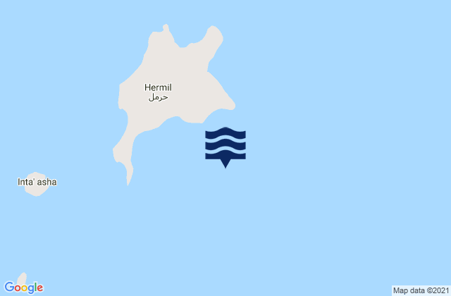 Mapa da tábua de marés em Harmil Island, Eritrea
