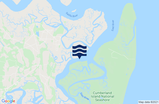 Mapa da tábua de marés em Harrietts Bluff (Crooked River), United States