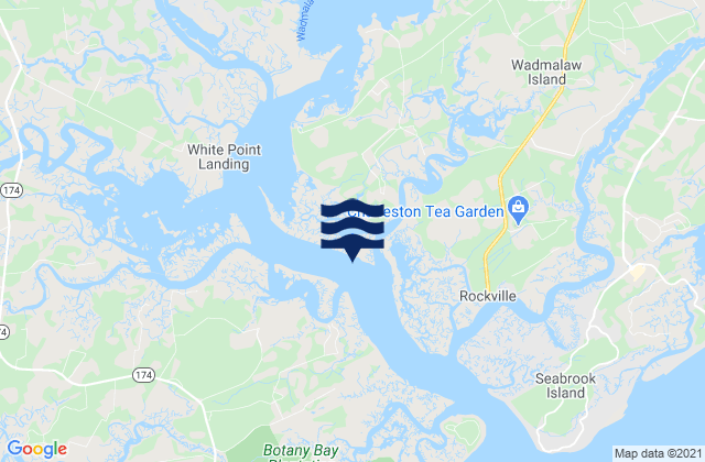 Mapa da tábua de marés em Hart Bluff Edisto River, United States
