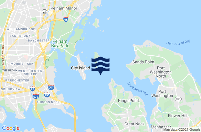 Mapa da tábua de marés em Hart Island 0.3 n.mi. SSE of, United States
