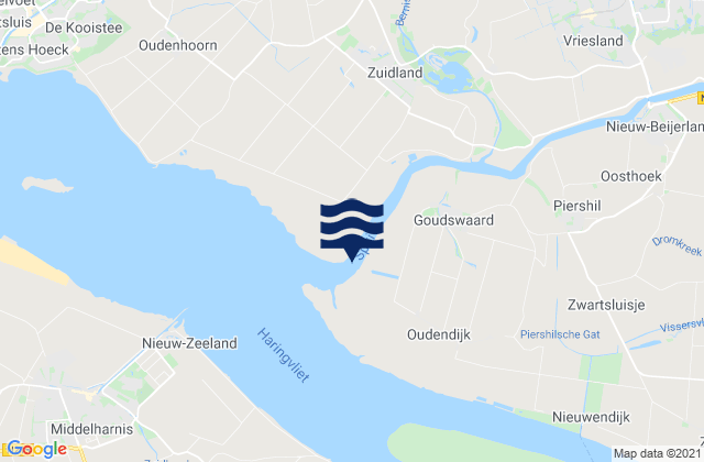 Mapa da tábua de marés em Hartelbrug, Netherlands