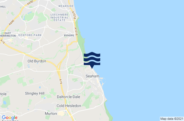Mapa da tábua de marés em Haswell, United Kingdom
