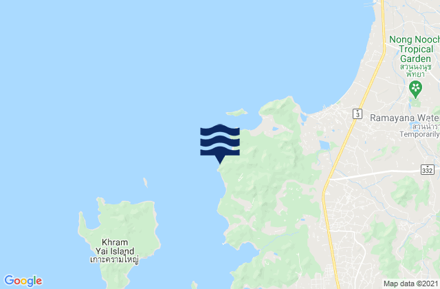 Mapa da tábua de marés em Hat Noi, Thailand