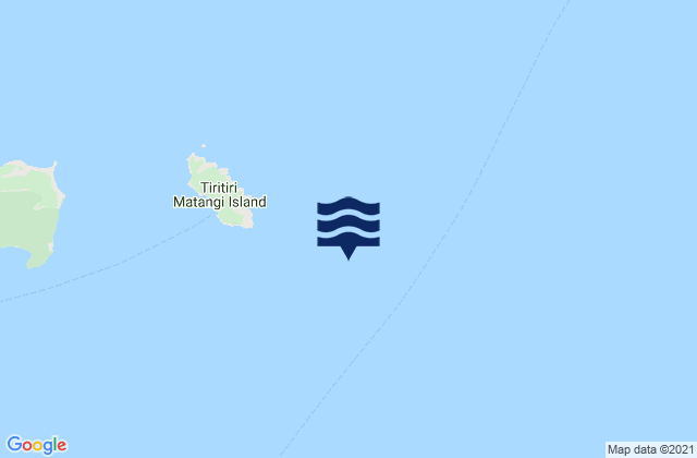 Mapa da tábua de marés em Hauraki Gulf, New Zealand