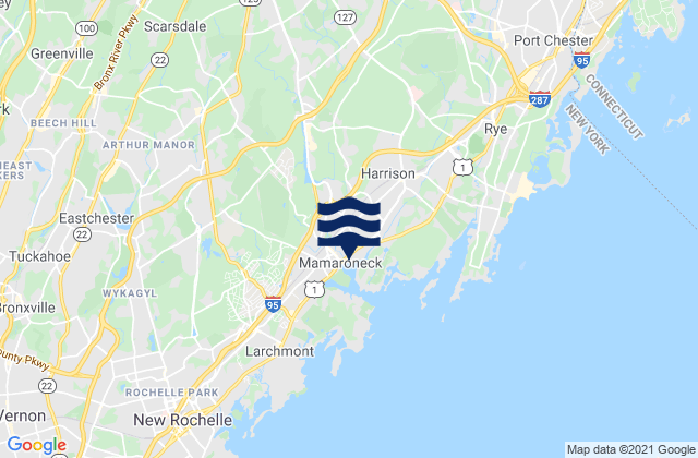 Mapa da tábua de marés em Haverstraw (Hudson River), United States