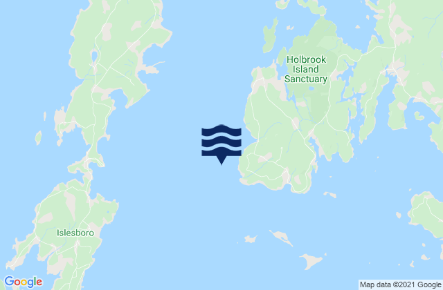 Mapa da tábua de marés em Head of the Cape NNW of Penobscot Bay, United States