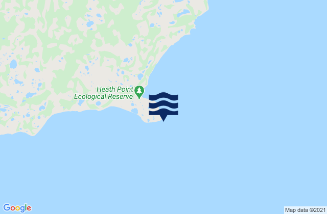 Mapa da tábua de marés em Heath Point, Canada