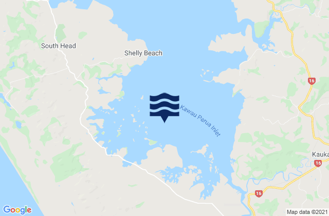 Mapa da tábua de marés em Helensville River Light, New Zealand