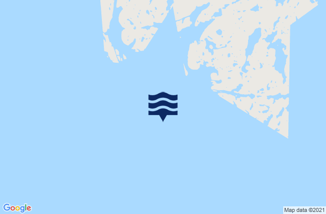 Mapa da tábua de marés em Hen and Chicks, Canada