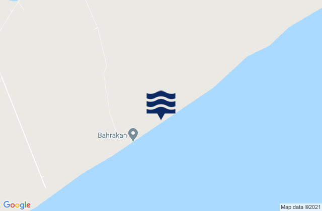 Mapa da tábua de marés em Hendījān, Iran