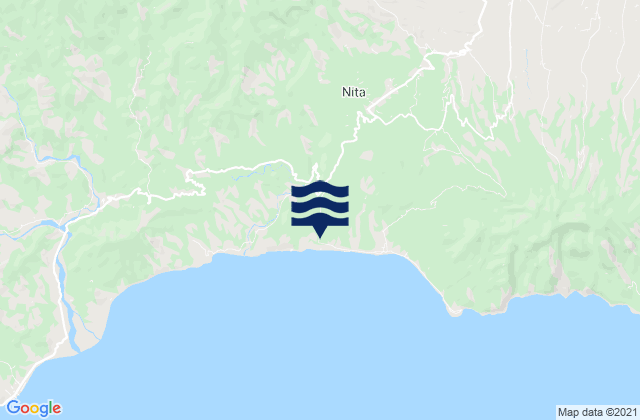 Mapa da tábua de marés em Hepang, Indonesia
