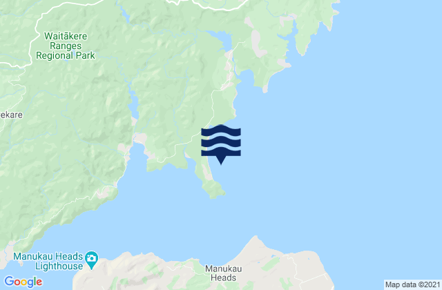 Mapa da tábua de marés em Herald Bay, New Zealand
