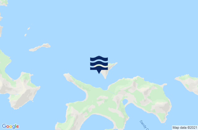 Mapa da tábua de marés em Herendeen Island, United States