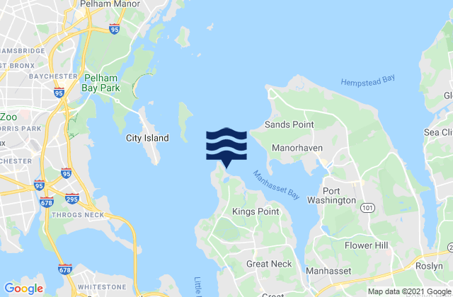 Mapa da tábua de marés em Hewlett Point, United States