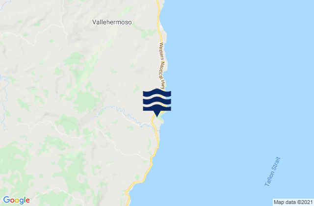 Mapa da tábua de marés em Hibaiyo, Philippines