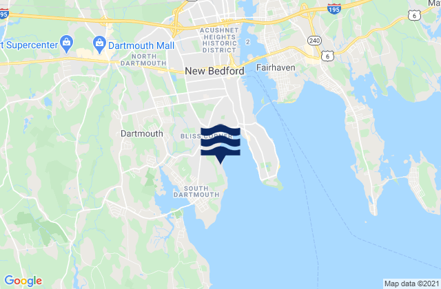 Mapa da tábua de marés em Hidden Bay, United States