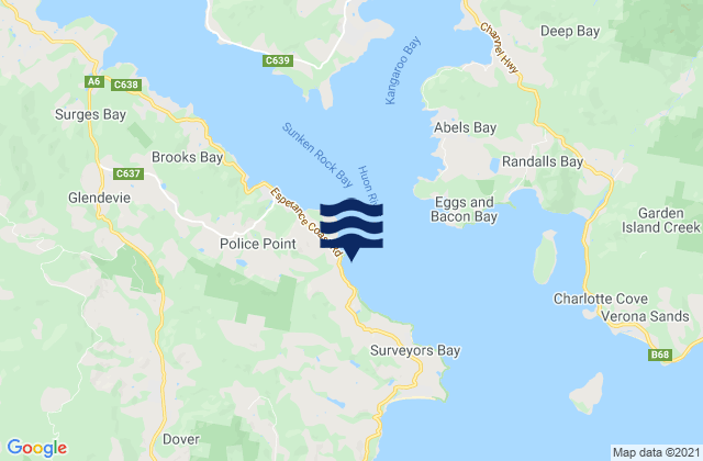 Mapa da tábua de marés em Hideaway Bay, Australia