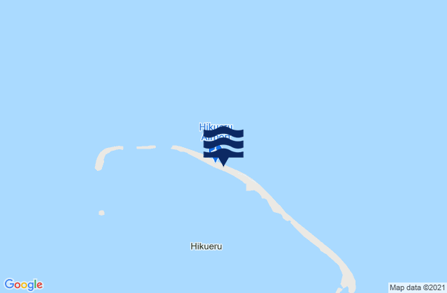 Mapa da tábua de marés em Hikueru, French Polynesia