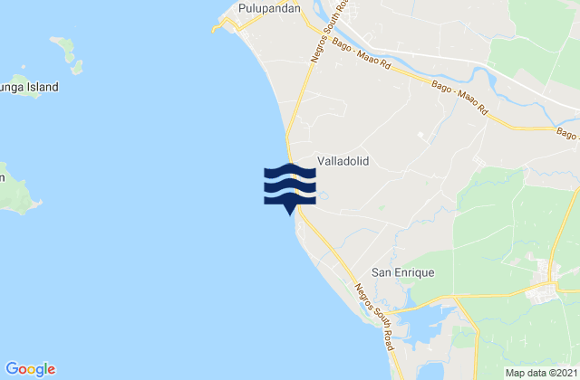 Mapa da tábua de marés em Himaya, Philippines
