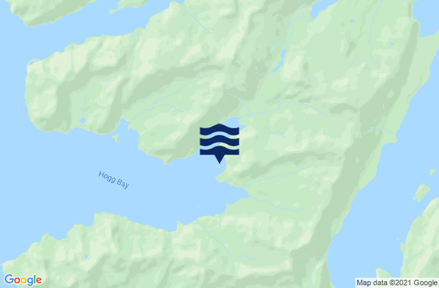 Mapa da tábua de marés em Hogg Bay (Port Bainbridge), United States