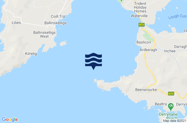 Mapa da tábua de marés em Hogs Head, Ireland