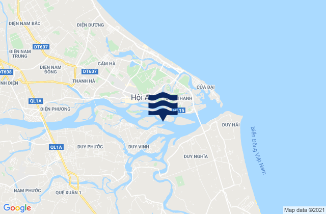 Mapa da tábua de marés em Hoi An, Vietnam
