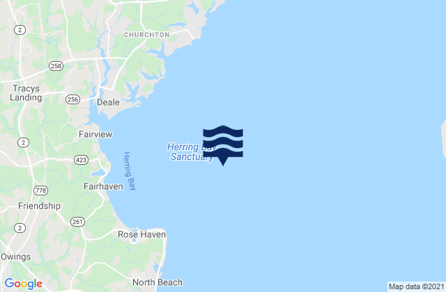 Mapa da tábua de marés em Holland Point 2.0 n.mi east of, United States