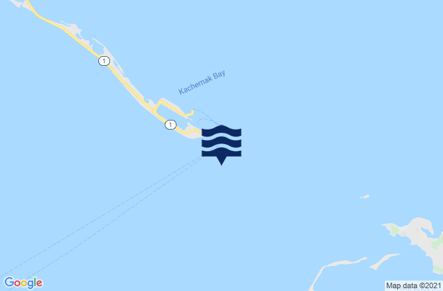 Mapa da tábua de marés em Homer Spit, United States