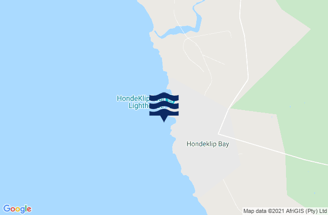 Mapa da tábua de marés em Hondeklip Bay, South Africa
