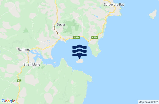 Mapa da tábua de marés em Hope Island, Australia