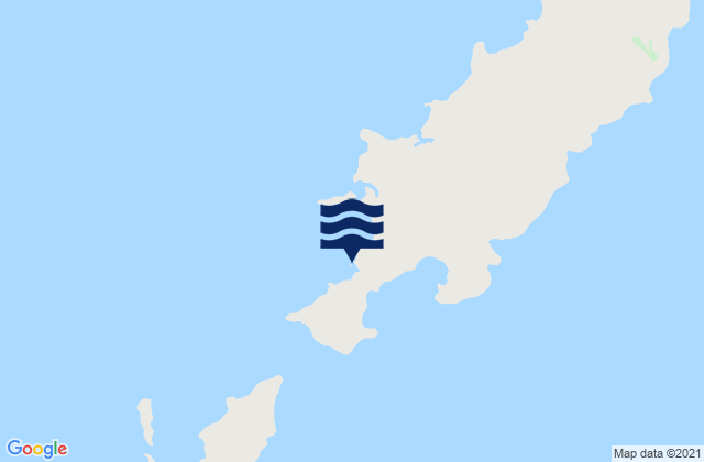 Mapa da tábua de marés em Hopeful Bay, Australia