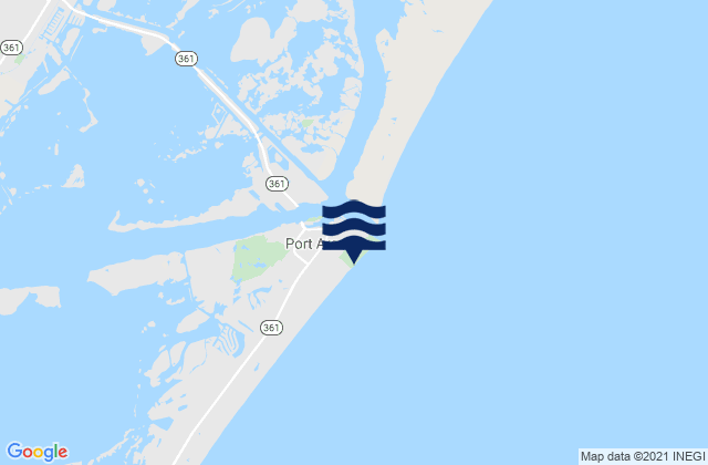 Mapa da tábua de marés em Horace Caldwell Pier, United States