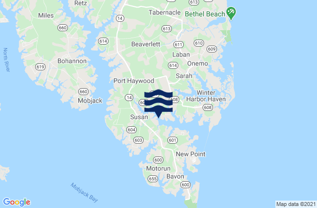 Mapa da tábua de marés em Horn Harbor Marina, United States
