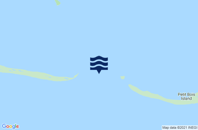 Mapa da tábua de marés em Horn Island Petit Bois Island between, United States