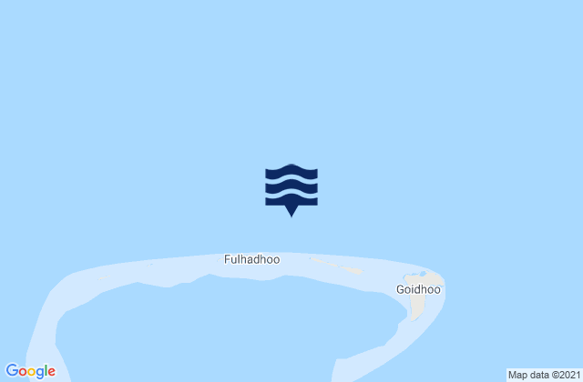 Mapa da tábua de marés em Horsburgh Atoll Maldive Islands, India