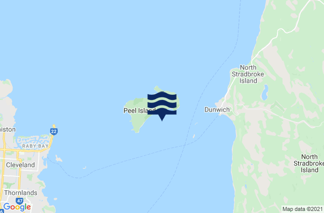 Mapa da tábua de marés em Horseshoe Bay, Australia