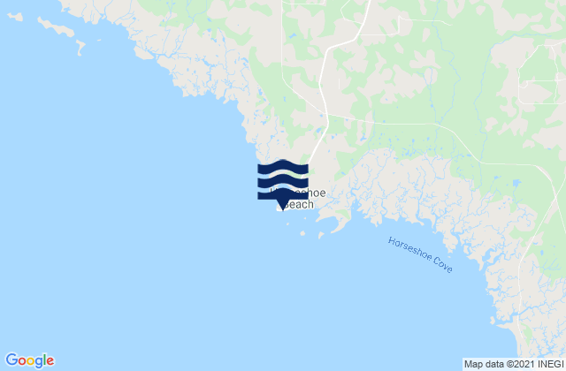 Mapa da tábua de marés em Horseshoe Point, United States