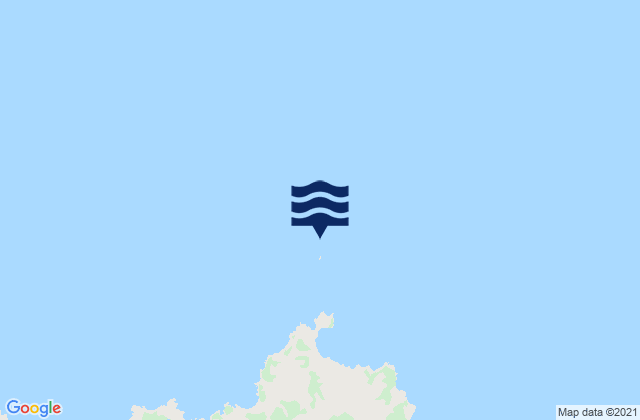 Mapa da tábua de marés em Horuhoru Rock (Gannet Rock), New Zealand
