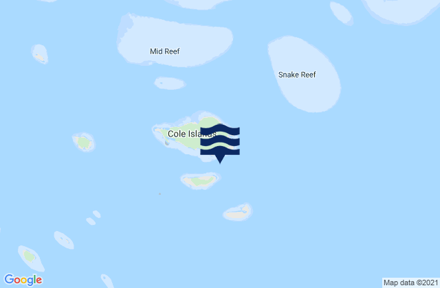 Mapa da tábua de marés em Howick Island, Australia