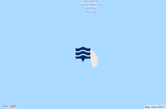 Mapa da tábua de marés em Howland Island, Kiribati