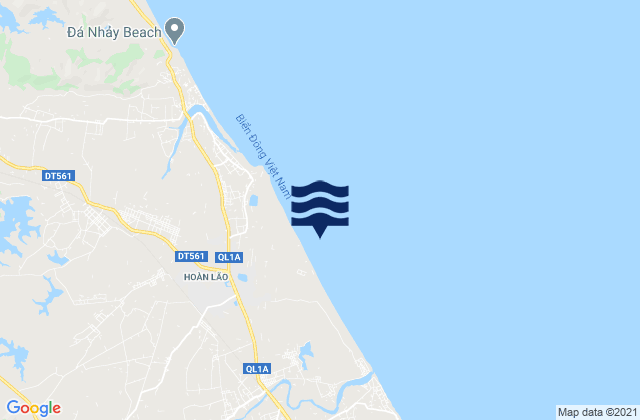 Mapa da tábua de marés em Hoàn Lão, Vietnam