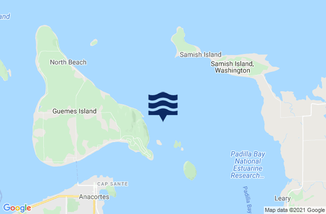Mapa da tábua de marés em Huckleberry Island 0.5 mile north of, United States