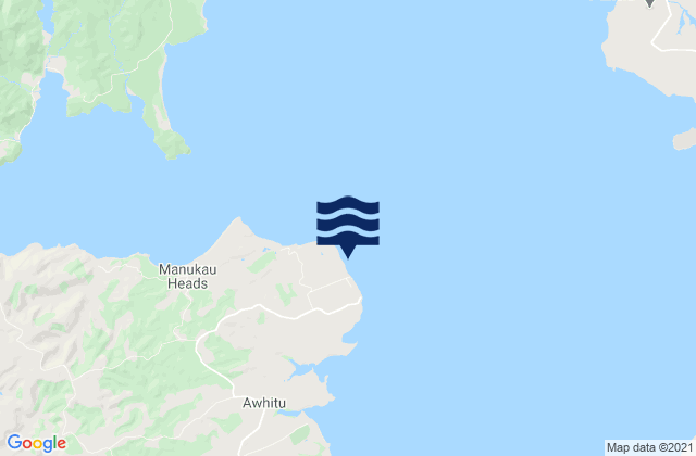 Mapa da tábua de marés em Hudsons Beach, New Zealand