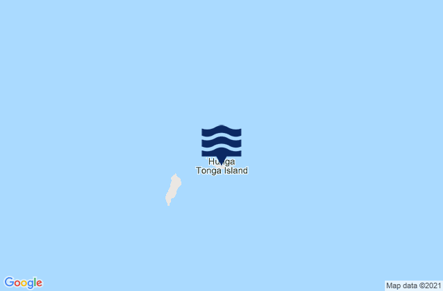 Mapa da tábua de marés em Hunga Tonga Island, Tonga