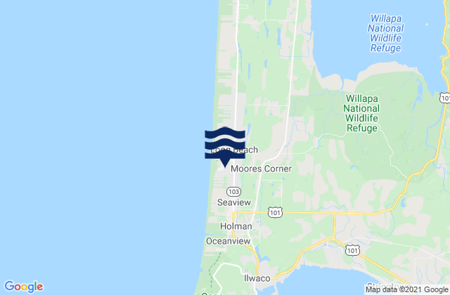Mapa da tábua de marés em Hungry Harbor., Columbia River, United States