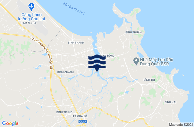 Mapa da tábua de marés em Huyện Bình Sơn, Vietnam