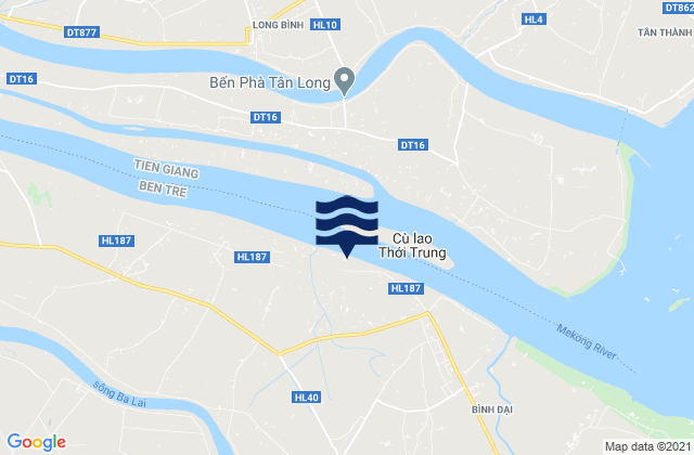 Mapa da tábua de marés em Huyện Bình Đại, Vietnam